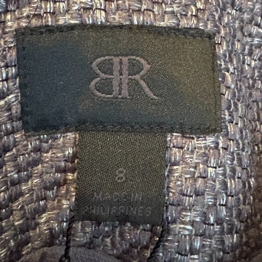 Monogram Banana Republic Metallic Tweed Strapless Cocktail Dress - Size: 8 - NWT